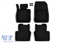 image-24-Specific rubber mats suitable for Mazda 2 2014-2023, 4-piece set, black color