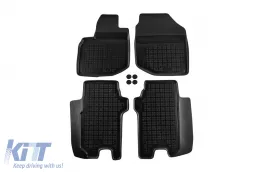 image-67-Specific rubber mats suitable for Honda Jazz 2008-2015, 4-piece set, black color