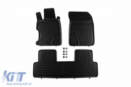 image-43-Specific rubber mats suitable for Honda Civic sedan 2012-2017, 3-piece set, black color