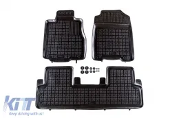 image-77-Specific rubber mats suitable for Honda CR-V 2011-2018, 3-piece set, black color
