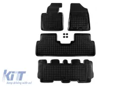 image-27-Specific rubber mats suitable for Kia Sorento 2015-2020, 7 seats, 4-piece set, black color