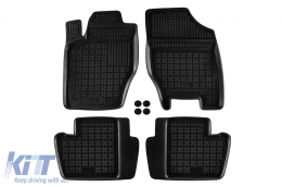 image-42-Specific rubber mats suitable for Citroen C4 2004-2010, C4 2010-2017, Peugeot 307 2001-2007, for versions with fire extinguisher, 4-piece set, black color