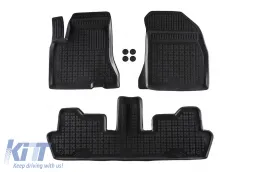 image-45-Specific rubber mats suitable for Citroen C4 Picasso, C4 Grand Picasso 2006-2013, 3-piece set, black color