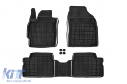 image-26-Specific rubber mats suitable for Toyota Auris, Corolla 2006-2013, 4-piece set, black color