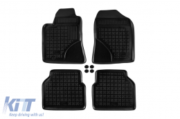image-70-Specific rubber mats suitable for Toyota Avensis 2003-2009, 4-piece set, black color