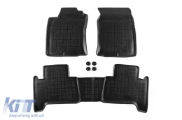 image-9-Specific rubber mats suitable for Toyota Land Cruiser J120 2002-2009, 3-piece set, black color