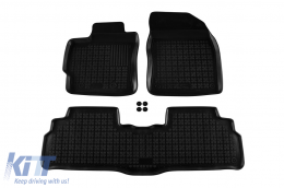 image-50-Specific rubber mats suitable for Toyota Verso 2009-2018, 3-piece set, black color