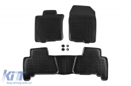 image-46-Specific rubber mats suitable for Toyota Land Cruiser J150 2009-2024, 3-piece set, black color
