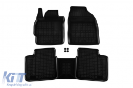 image-19-Specific rubber mats suitable for Toyota Corolla 2012-2018, 3-piece set, black color