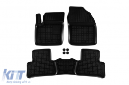 image-25-Specific rubber mats suitable for Toyota C-HR after 2016, 3-piece set, black color