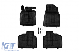 image-30-Specific rubber mats suitable for Toyota Camry Hybrid after 2017, 4-piece set, black color