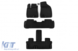 image-31-Specific rubber mats suitable for Toyota Highlander XV50 Hybrid after 2013, 7 seats, 4-piece set, black color