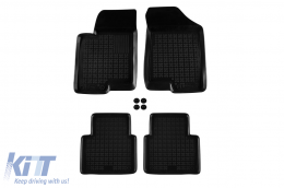 image-59-Specific rubber mats suitable for Hyundai Sonata 2004-2009, 4-piece set, black color