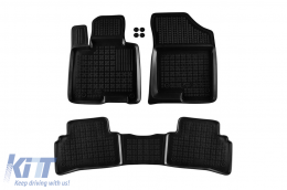 image-77-Specific rubber mats suitable for Hyundai Tucson 2018-2020, Tucson after 2020, KIA Sportage after 2021, not suitable for Hybrid, 3-piece set, black color