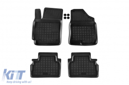image-3-Specific rubber mats suitable for Hyundai Kona Hybrid HEV after 2023, 4-piece set, black color