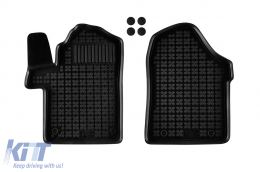 image-32-Specific rubber mats suitable for Mercedes Vito W447 after 2014, 2-piece set, black color