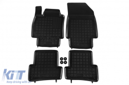 image-74-Specific rubber mats suitable for Renault Clio 2005-2019, Captur 2013-2019, 4-piece set, black color