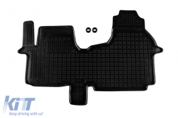 image-3-Specific rubber mat suitable for Fiat Talento, Nissan NV300 after 2016, Renault Trafic, Opel Vivaro 2014-2018, 3 seats, 1-piece set, black color