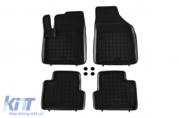 image-59-Specific rubber mats suitable for Jeep Cherokee KL after 2014, 4-piece set, black color