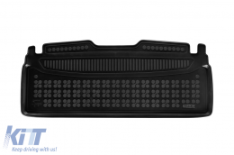 image-15-Rubber trunk mat by Rezaw-Plast suitable for Volkswagen Multivan T7, L1, version with adjustable trunk floor, PHeV, 7 seats, 1 piece, black