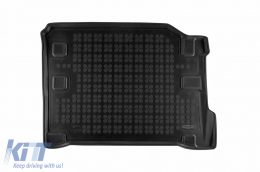 image-2-Rubber trunk mat by Rezaw-Plast suitable for Jeep Wrangler Unlimited JL 2018-2021, version with adjustable trunk floor 4xe PHeV, with audio system Alpine, 4 doors, 1 piece, black