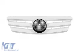 image-37-Chrome/white grille suitable for Mercedes C-Class W203 2000-2007