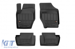image-58-Specific rubber mats suitable for Citroen C4 I 2004-2010, 4-piece set, black color, with 24-month warranty from Frogum 3D ProLine series.