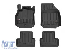 image-3-Specific rubber mats suitable for Renault Megane 2008-2015, 4-piece set, black color, with 24-month warranty