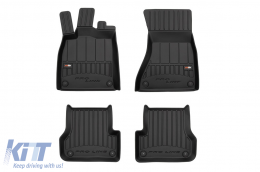 image-73-Specific rubber mats suitable for Audi A6 2011-2017 from Frogum 3D ProLine series, 4-piece set, black color, with 24-month warranty