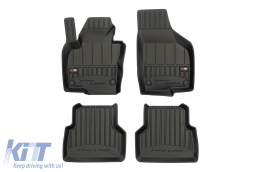 image-3-Specific rubber mats suitable for Volkswagen Tiguan 2007-2016, 4-piece set, black color, with 24-month warranty