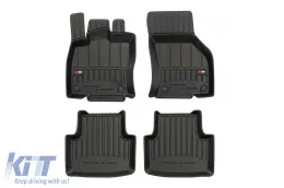 image-25-Specific rubber mats suitable for Volkswagen Passat B8 sedan, wagon, Alltrack after 2014, 4-piece set, black color, with 24-month warranty
