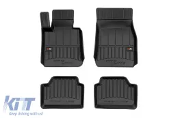 image-42-Specific rubber mats suitable for BMW 1 Series F20, F21 2011-2019, 4-piece set, black color, with 24-month warranty