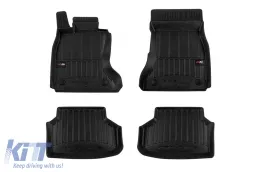 image-0-Specific rubber mats suitable for BMW 7 Series F01 2008-2015, 4-piece set, black color, with 24-month warranty