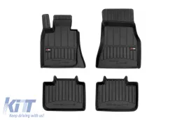 image-2-Specific rubber mats suitable for BMW 6 Series G32 Gran Turismo after 2017, 4-piece set, black color, with 24-month warranty