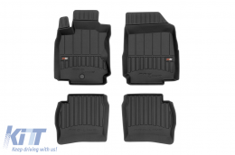 image-48-Specific rubber mats suitable for Nissan Note 2006-2012, 4-piece set, black color, with 24-month warranty from Frogum 3D ProLine series.
