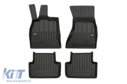 image-30-Specific rubber mats suitable for Audi A5 Sportback 2009-2016, 4-piece set, black color, with 24-month warranty