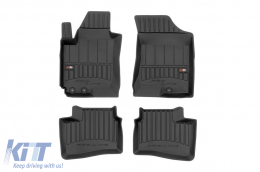 image-3-Specific rubber mats suitable for Hyundai i30 hatchback 2007-2012, 4-piece set, black color, with 24-month warranty from Frogum 3D ProLine series.