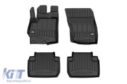 image-5-Specific rubber mats suitable for Mitsubishi Outlander 2012-2021, 4-piece set, black color, with 24-month warranty