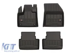 image-7-Specific rubber mats suitable for Citroen C5 Aircross after 2018, 4-piece set, black color, with 24-month warranty