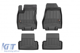 image-25-Specific rubber mats suitable for Nissan X-Trail 2008-2013, 4-piece set, black color, with 24-month warranty