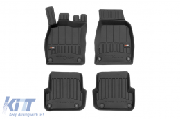image-54-Specific rubber mats suitable for Audi A6 C6 2006-2011, 4-piece set, black color, with 24-month warranty