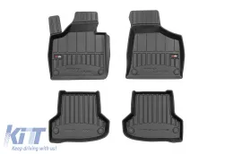 image-12-Specific rubber mats suitable for Audi A3 8P 2003-2013, 4-piece set, black color, with 24-month warranty