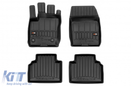 image-2-Specific rubber mats suitable for Ford Tourneo Courier after 2014, 4-piece set, black color, with 24-month warranty
