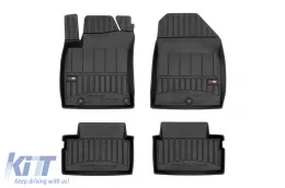 image-22-Specific rubber mats suitable for Hyundai i30 hatchback, Fastback after 2016, 4-piece set, black color, with 24-month warranty