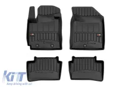image-26-Specific rubber mats suitable for Hyundai i10 2013-2019, 4-piece set, black color, with 24-month warranty from Frogum 3D ProLine series.