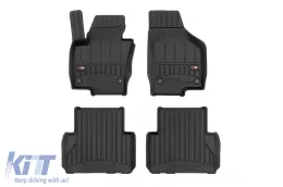 image-41-Specific rubber mats suitable for Volkswagen Sharan, Seat Alhambra 2010-2020, 4-piece set, black color, with 24-month warranty