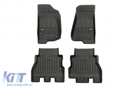 image-50-Specific rubber mats suitable for Jeep Wrangler JL, Rubicon after 2017, 4-door version, 4 pieces, black color, with 24-month warranty