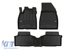 image-72-Specific rubber mats suitable for Dacia Duster after 2024, 3-piece set, black color, with 24-month warranty