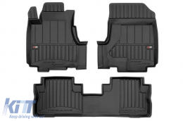 image-1-Specific rubber mats suitable for Honda CR-V 2006-2011 from Frogum 3D ProLine series, 3-piece set, black color, with 24-month warranty