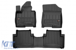 image-44-Specific rubber mats suitable for KIA Sorento Hybrid XL after 2020, 4-piece set, black color, with 24-month warranty
